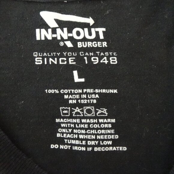 In-N-Out Burger T-Shirt Large California Classic Car Graphic Black 2023 - Picture 6 of 7